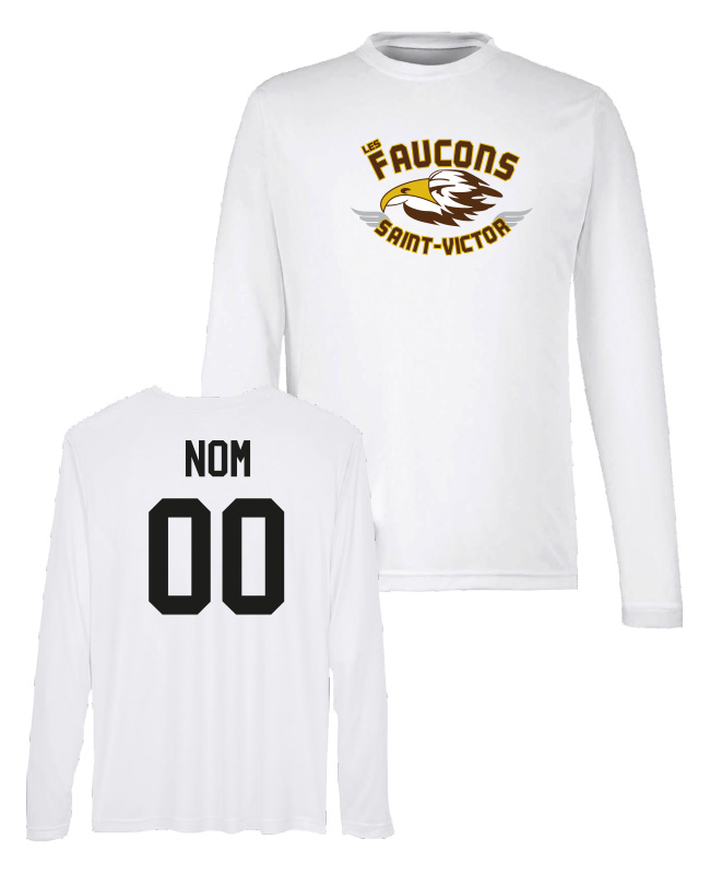 ÉCOLE SAINT-VICTOR - TT11L T-Shirt manches longues Performance homme - SE. S15318 (AV) - TR. TS-1002 (DOS)